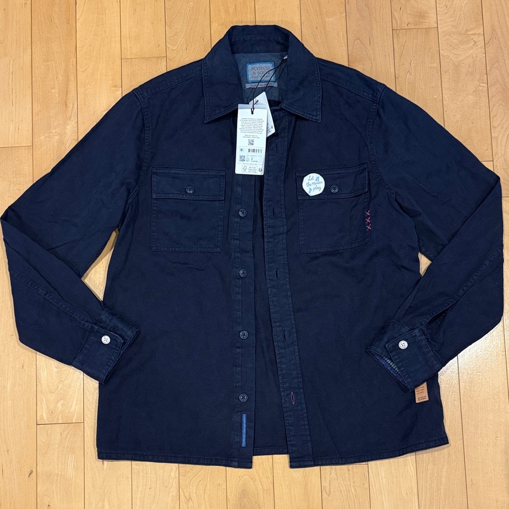 NWT Scotch & Soda Navy Shirt Jacket